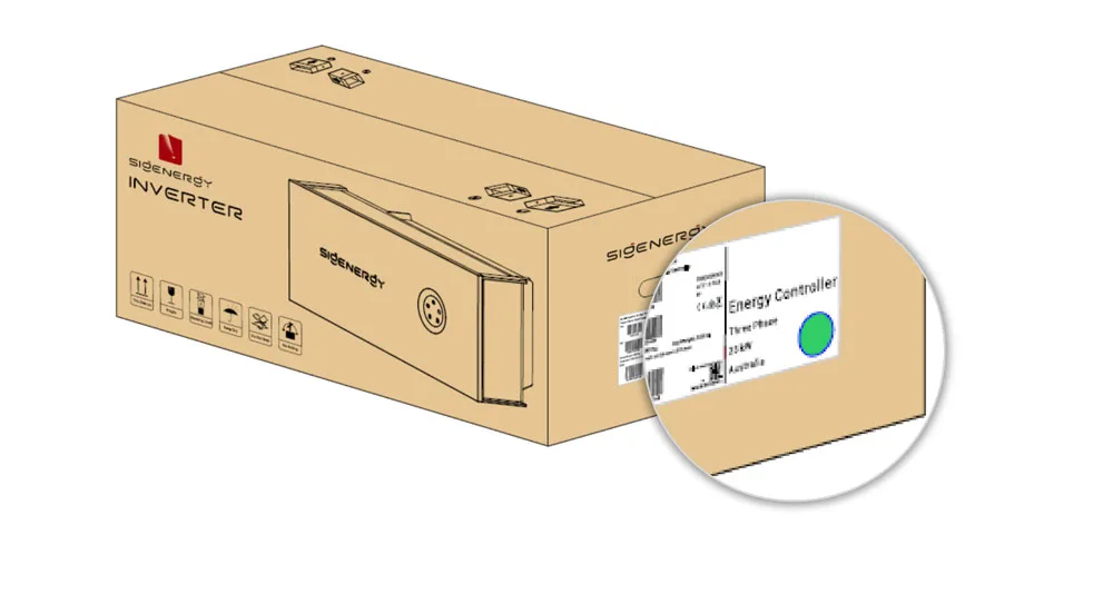 An Sigen Energy Controller box displaying the updated model green dot under the Sigenergy voluntary product recall